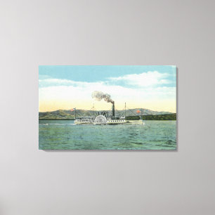 Impressão Em Tela Navio a vapor do Mt. Washington, opinião da escal