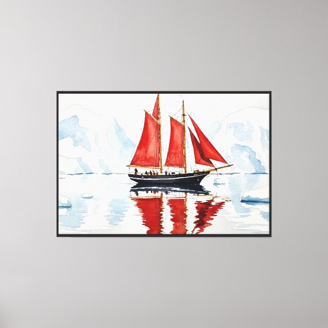 Impressão Em Tela Navio à vela (Frente)