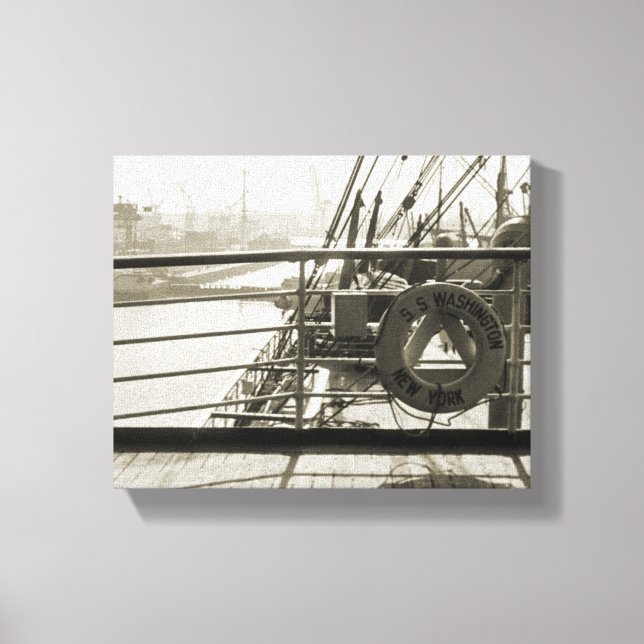 Impressão Em Tela Navio de cruzeiro de luxo de Washington - 1930 (Frente)