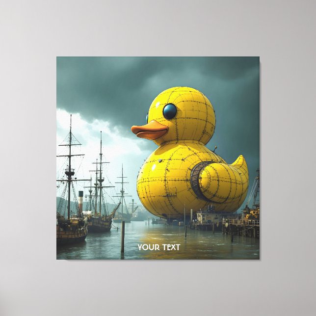Impressão Em Tela Navio de Guerra do Pato Fantasy (Frente)