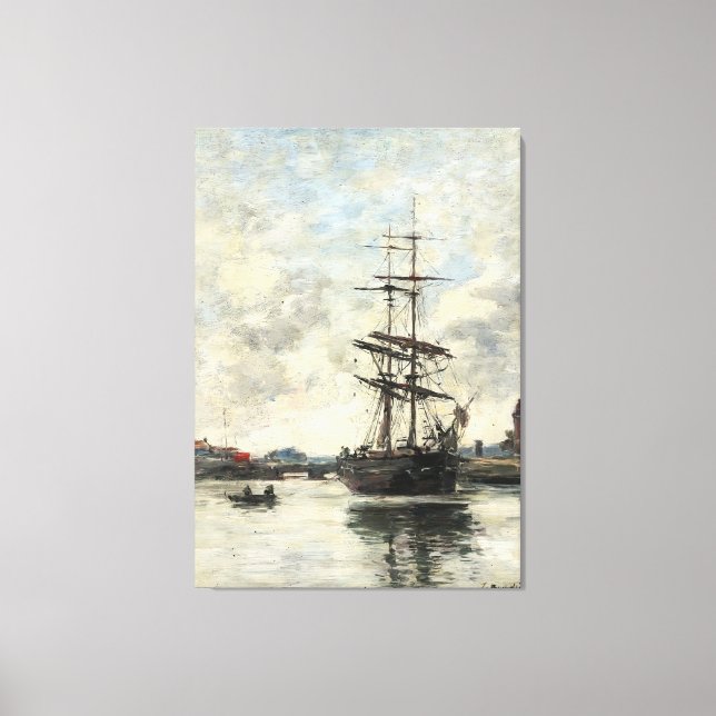 Impressão Em Tela Navio no Touques Eugene Boudin (Francês, 1824-189 (Frente)