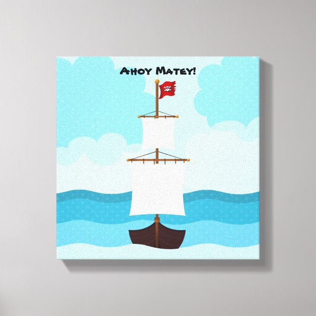 Impressão Em Tela Navio pirata (Frente)