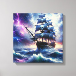 Impressão Em Tela Navio Pirata