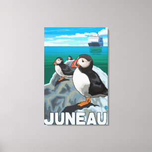 Impressão Em Tela Navio Puffins & Cruise - Juneau, Alasca