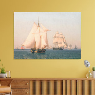 Impressão Em Tela Navios à vela em uma brisa suave