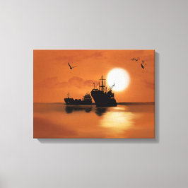 Impressão Em Tela Navios no mar