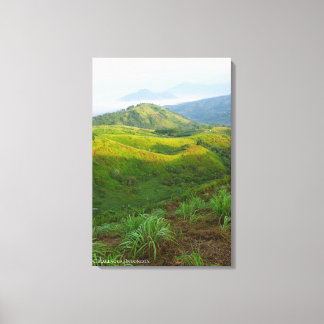 Impressão Em Tela Neblina Matinal Névoa Paisagem Montanhosa Nebulosa