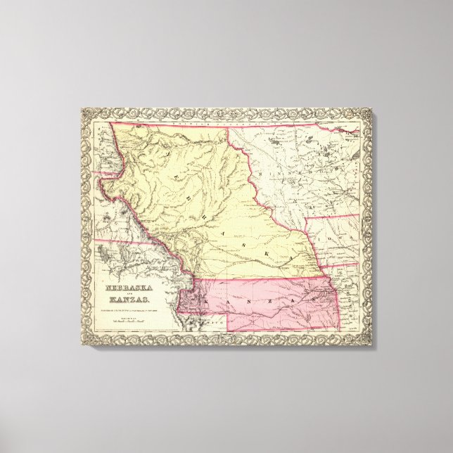 Impressão Em Tela Nebraska e Kanzas (Frente)