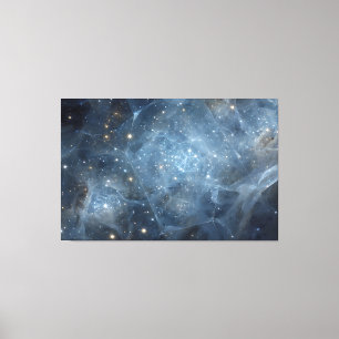 Impressão Em Tela Nebulosa Fraturada Campo Estelar Geometria Cósmica
