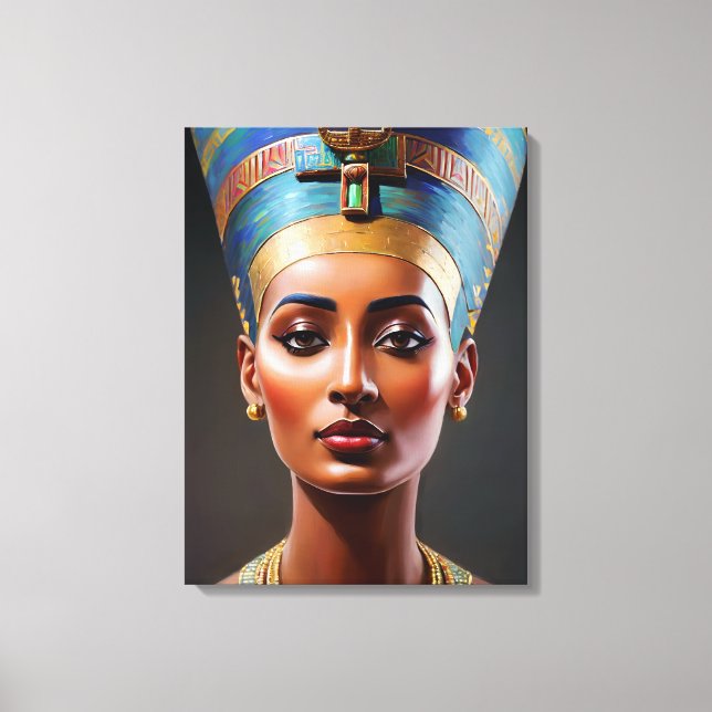 Impressão Em Tela Nefertiti Portrait Arte Original (Frente)