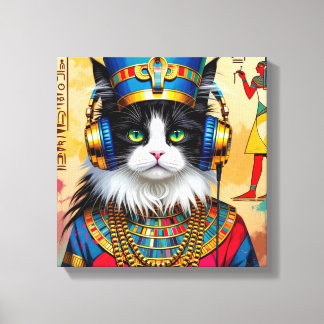 IMPRESSÃO EM TELA NEFERTITI RAINHA DO NILO-GATO PERSA