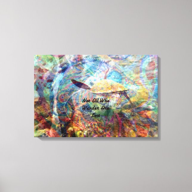 Impressão Em Tela Nem todos os que andam são citadas inspiradoras (Frente)