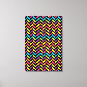 Impressão Em Tela Neon Bright, moda colorida design 1