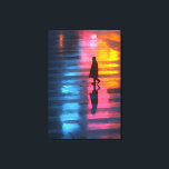 Impressão Em Tela Neon Rain Crosswalk Silhouette<br><div class="desc">A solitary figure in a long coat strides across a rain-slicked zebra crossing while dramatic neon reflections in vivid blue, hot pink, orange, and golden yellow shimmer across every wet stripe. Shot from above, the scene captures pure urban solitude and electric color contrast, with the pedestrian’s sharp silhouette and elongated...</div>