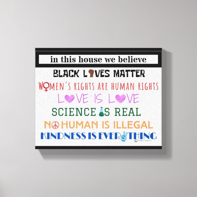 Impressão Em Tela Nesta casa, acreditamos... que as telas impressas. (Frente)