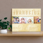 Impressão Em Tela Netos Fazem A Vida Grande 4 Fotocolagem Creme<br><div class="desc">Crie sua própria impressão de tela personalizada para os avós especiais. O texto diz "netos tornam a vida grandiosa", que enquadra uma simples colagem fotográfica, contendo suas fotografias favoritas. O modelo está pronto para você adicionar 4 fotos dos netos, que são exibidas em forma quadrada e em uma faixa. O...</div>