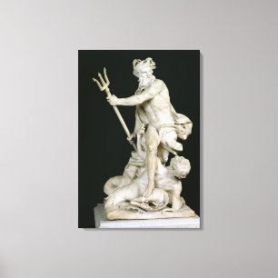 Impressão Em Tela Netuno Calming the Waves, 1757