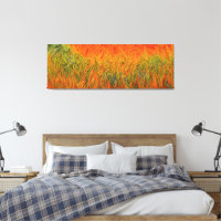 "Neural Firestorm" - Abstrato amarelo laranja