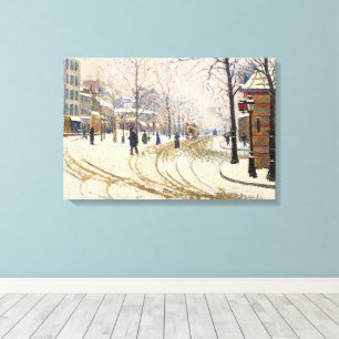 Impressão Em Tela Neve, Boulevard de Clichy, Paris por Paul Signac