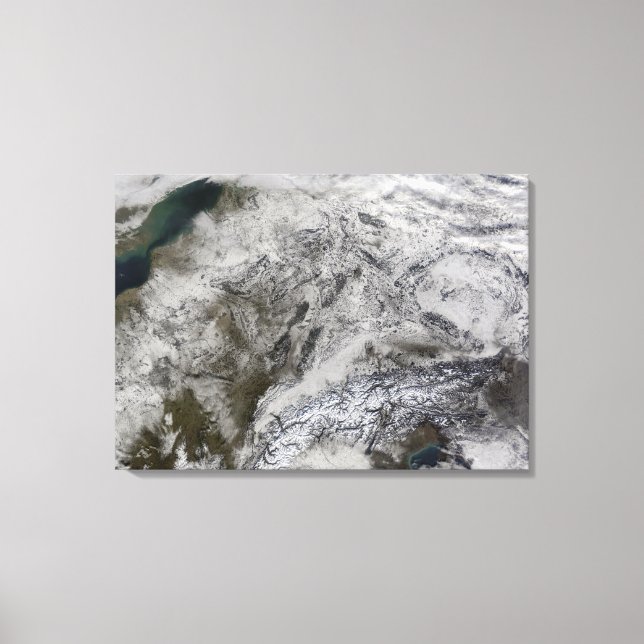 Impressão Em Tela Neve na Europa (Frente)