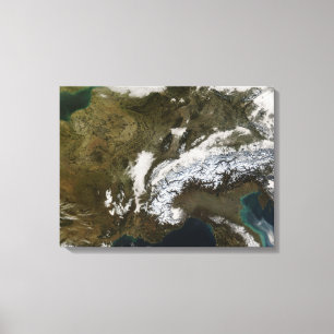 Impressão Em Tela Neve, nevoeiro e nuvens baixas na Europa Ocidental