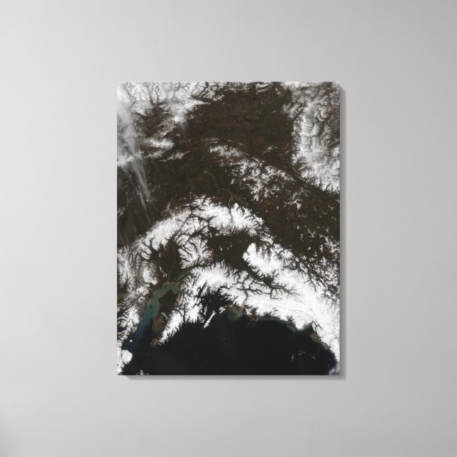 Impressão Em Tela Neve no centro-sul do Alasca (Frente)