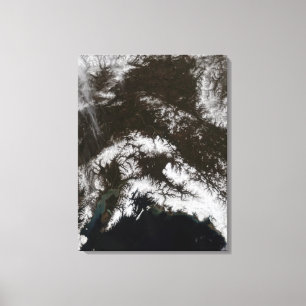 Impressão Em Tela Neve no centro-sul do Alasca