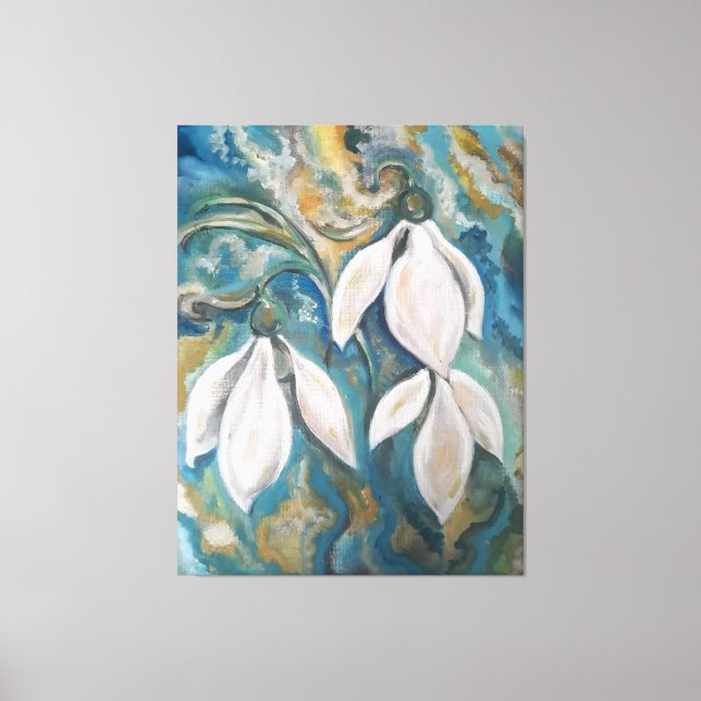 Impressão Em Tela Neve no jardim esmeraldo (Frente)