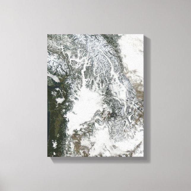 Impressão Em Tela Nevoeiro e neve no noroeste do Pacífico (verdadeir (Frente)