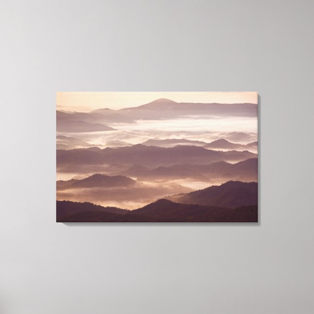 Impressão Em Tela Nevoeiro matinal no sul do Appalachian (Frente)