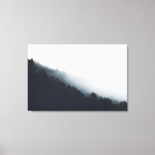 Impressão Em Tela Nevoeiro sobre camadas diagonais florestais