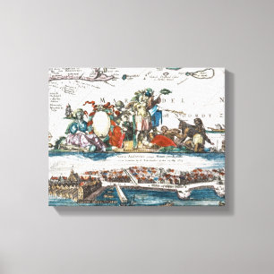 IMPRESSÃO EM TELA NEW AMSTERDAM, 1673