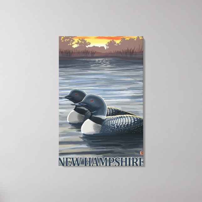 Impressão Em Tela New Hampshire Common Loon (Frente)