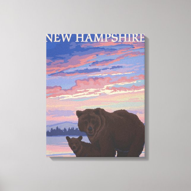 Impressão Em Tela New HampshireBear e Cub (Frente)