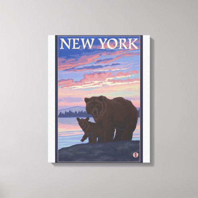 Impressão Em Tela New YorkBear e Cub (Frente)
