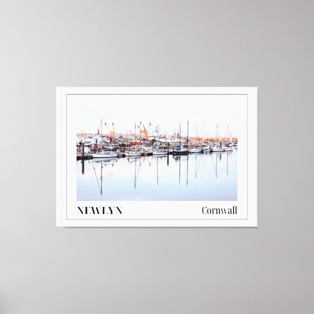 Impressão Em Tela Newlyn Harbour, Cornwall (Frente)