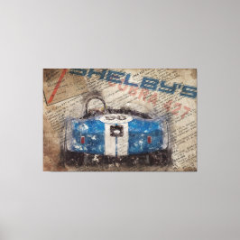 Impressão Em Tela Newspaper Shelby Cobra 427