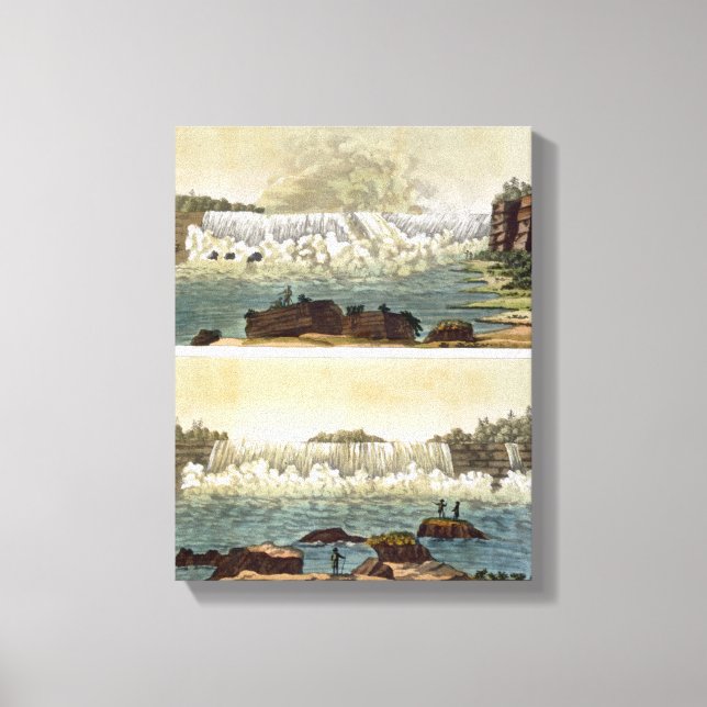 Impressão Em Tela Niagara Falls, 1818 (gravura a cores) (Frente)