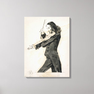 Impressão Em Tela Niccolo Paganini (1782-1840) que joga o violino, 1