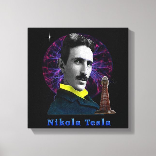 Impressão Em Tela Nicola Tesla (Frente)