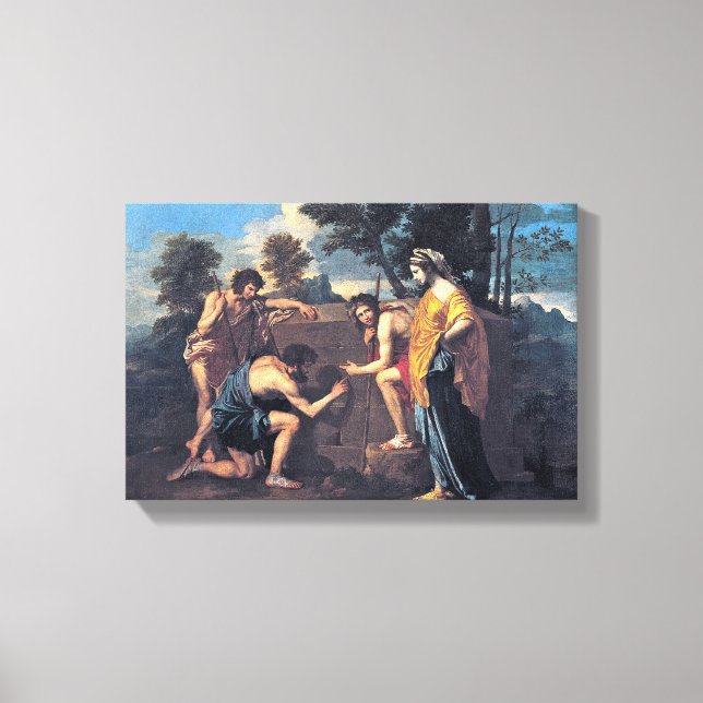 Impressão Em Tela Nicolas Poussin - Pastores da Arcadia (Frente)