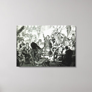 Impressão Em Tela Nicolaus Copérnico Explicando sua Teoria