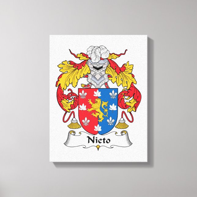 Impressão Em Tela Nieto Family Crest (Frente)
