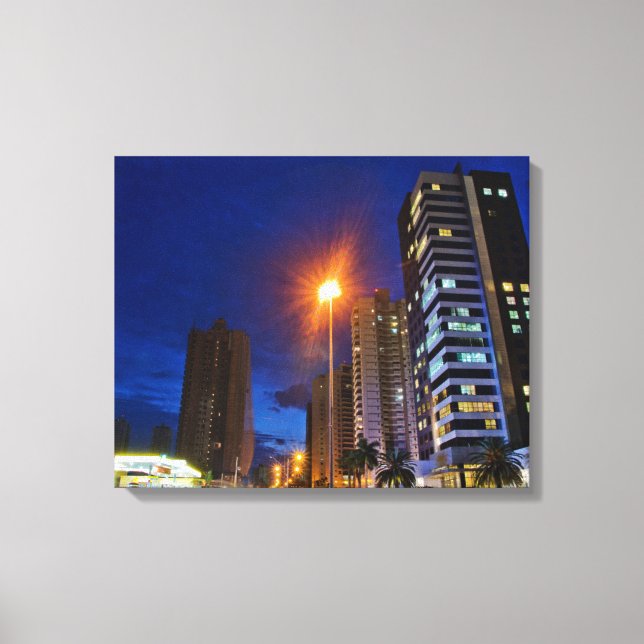 Impressão Em Tela Night City Londrina (Frente)