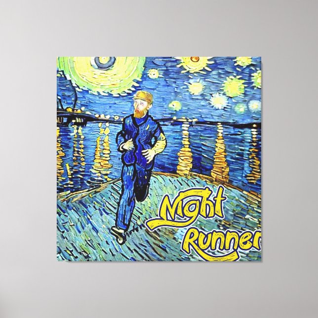 Impressão Em Tela Night Runner Starry Night (Frente)