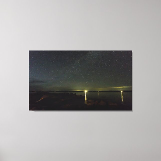 Impressão Em Tela Night Sky sobre Gouldsboro Bay, Maine (Frente)