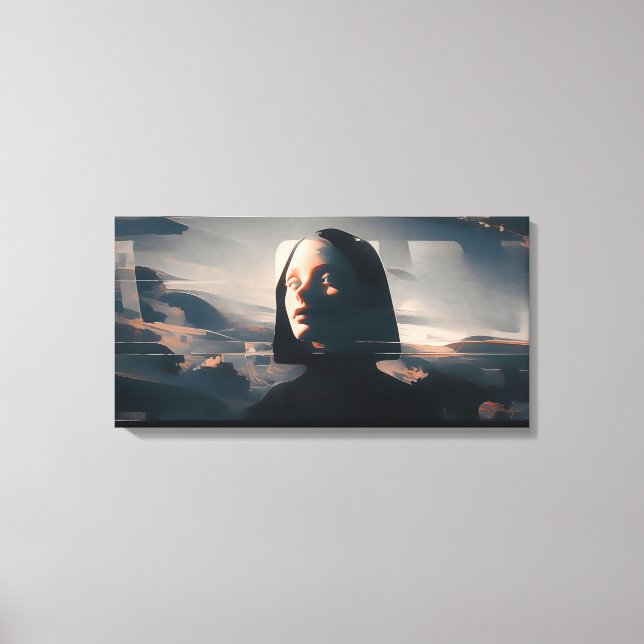 Impressão Em Tela Niji Surreal Art: Hooded Enigma (Frente)