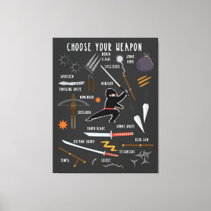 Impressão Em Tela Ninja Armas Jigsera Quebra-cabeça