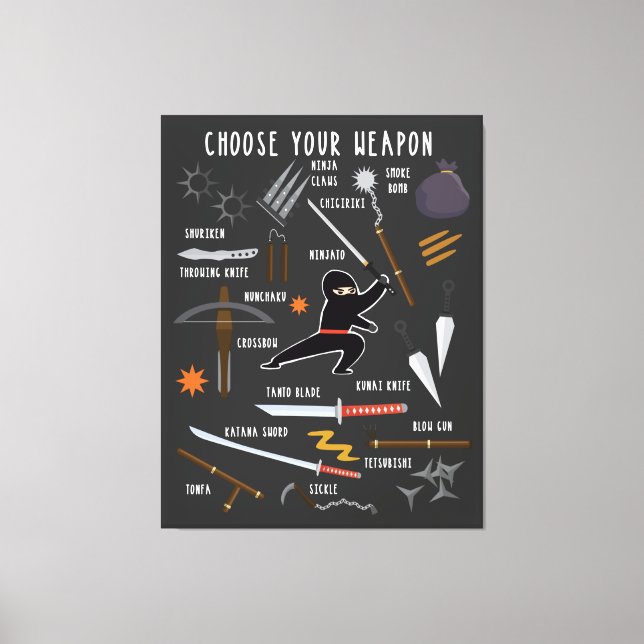 Impressão Em Tela Ninja Armas Jigsera Quebra-cabeça (Frente)