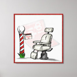 Impressão Em Tela No Decor Do Compro Barber